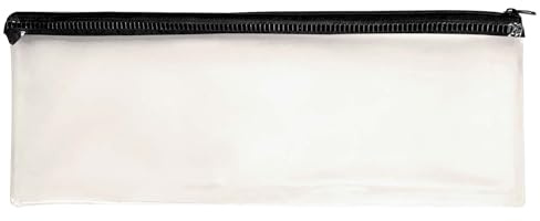 Janrax 13x5-Zoll-Schwarz Zip Klar Prüfungsmäppchen