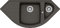 Schock 4014949529207 Cocina de Esquina de 110,5 x 52 cm Genius C-150 de Asfalto – Fregadero de Granito Gris con 1 ½ Lavabo a Partir de 90 cm de Ancho, GENC150AGAS