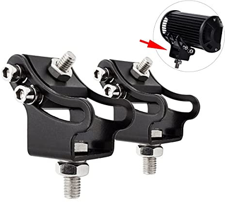 WOWLED Lot de 2 supports de montage coulissants pour barre lumineuse de travail LED - Support de montage inférieur réglable pour feux tout-terrain - Pour 4 x 4 ATV UTE camion voiture 4WD