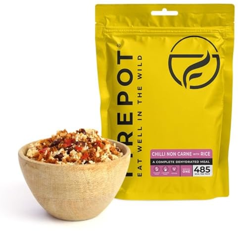 FIREPOT Chilli non Carne with Rice - Healthy VEGAN Dehydrated Expedition Food (Regular)