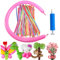 HoveBeaty Latex Twisting Balloons, 260Q Animal Magic Long Balloons Assorted Color with Pump for Animal Shape Party, Clowns, Wedding Decoration Party Supplies (100 Pack)