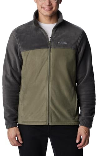 Columbia Steens Mountain Full Zip 2.0, Giacca in pile Uomo, Shark/Stone Green, XXL
