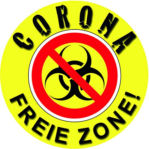 1A Style Sticker Corona Virus Aufkleber Virus Corona FREIE Zone