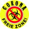 1A Style Sticker Corona Virus Aufkleber Virus Corona FREIE Zone