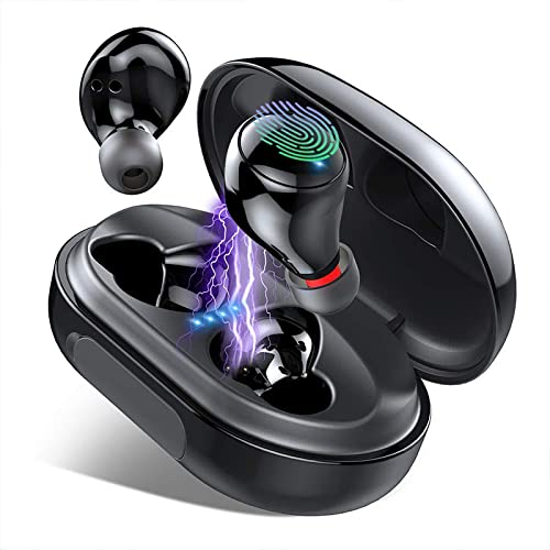 Auriculares Inalambricos, Auriculares Bluetooth 5.0 [Ligero] Sonido Estéreo Mini Twins In-Ear Cascos Inalámbricos con Caja de Carga, Deportivos Auriculares con micrófono IPX7 Impermeable 30H Playtime