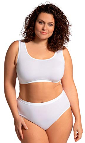 Ulla Popken Damen Bustier T-Shirt-BH, Schneewittchen, 50-52 EU