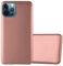 Cadorabo Custodia compatibile con Apple iPhone 12 / iPhone 12 PRO in ORO ROSA METALLICO - Morbida Cover Protettiva Sottile di Silicone TPU con Bordo Protezione - Ultra Slim Case Antiurto Back Guscio