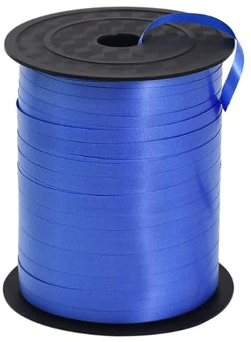 CC wonderland zone Blau Geschenkband Spule (457m x 5mm) Ringelband,Marineblau Ballonband für Bastelprojekte und Geschenke