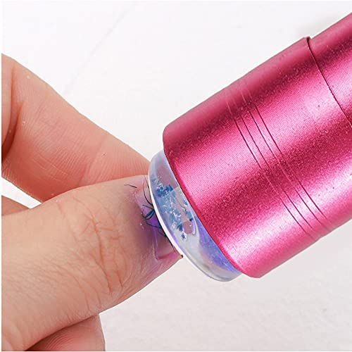 Chedin Mini 12 LED Mini LED UV Nageltrockner Taschenlampen Nageltrockner UV Gel 15s Schnell trocknend Nagellack Aushärtelampe UV Sensor Nagellampe Aushärtelampe Licht (Rosa)