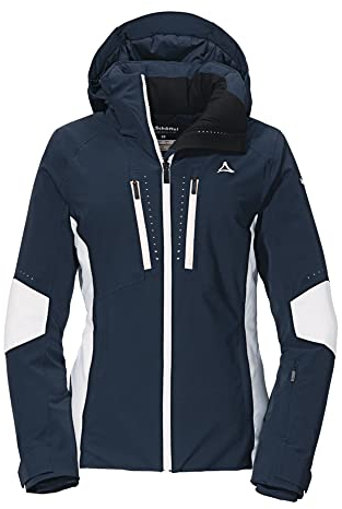 Schöffel Damen Ski Jacket Naladas L, wind- und wasserdichte Skijacke mit Body Mapping Technologie, atmungsaktive Outdoorjacke mit Unterarmbelüftung und Schneefang, navy blazer, 44