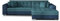 mb-moebel Ecksofa mit Schlaffunktion | Couch für Wohnzimmer, Schlafsofa Sofagarnitur Sofa Eckcouch L-Form Wohnlandschaft Moreno (RECHTS, Blau+Dunkelblau)