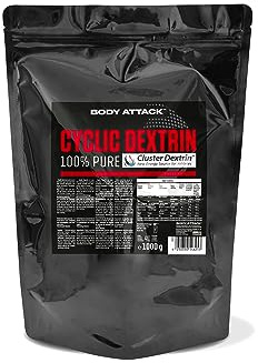 Body Attack Cyclic Dextrin - 1 kg - Patentiertes CLUSTER DEXTRIN® mit hoher Bioverfügbarkeit - Hochverzweigtes zyklisches Dextrin - Energy Pulver für schnelle Energie im Training