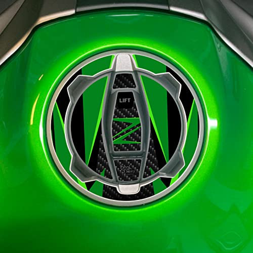 Adesivo 3d per Tappo serbatoio compatibile con/sostitutivo per KAWASAKI Z900 Z 900 (Protezione Tappo)