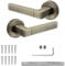 Decoranddecor Lumina Internal Square Door Handles Lever On 54mm Rose - Aluminium - Antique Brass - Handles Only