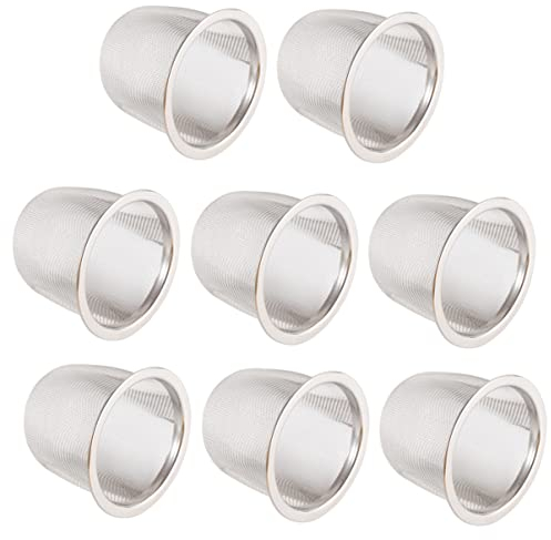 DOITOOL 8 Pièces Filtres À Thé en Acier Inoxydable Remplacements De Théière en Métal Inserts De Passoire À Mailles pour Cafetière À Thé Cafetières 5. 8 * 4 Cm