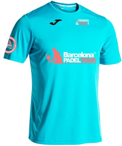 Barcelona Padel Tour - Te Gusta EL pádel - Men's T-Shirt with Short Sleeves - Padel Soft Touch & Quick Dry - Sportswear (DE/NL/SE/PL, Alphanumerisch, L, Regular, Regular, Türkisblau)