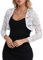 fuinloth Bolero Shrugs for Women Lace Cardigan Wedding Long Sleeve Elegant White