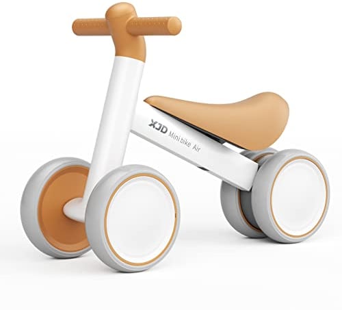 XJD Baby Balance Bike 1 Year Old Toddler Ride On Toys for 10-24 Months Baby Trike Garden Toys First Bike 1 st Birthday Toys for Girls Boys Toddler bike No Pedals (Brown)