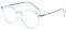 VEVESMUNDO Blaulichtfilter Lesebrillen Metall Groß Rund Nerdbrille Anti Blaulicht Brillen Damen Herren +0.5,+1.0,+1.5,+2.0,+2.5,+3.0,+3.5,+4.0 (1 Stück Transparent Blau, 1.5)