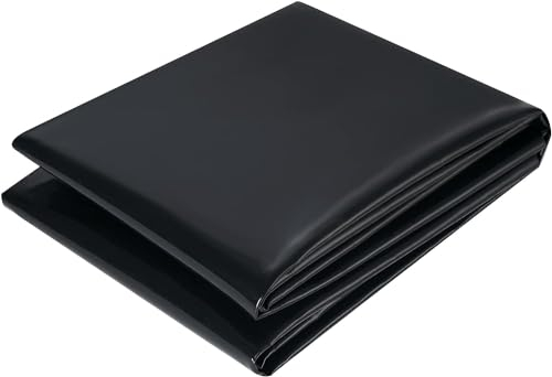 Neegaurd Revêtement de bassin en polyéthylène haute densité renforcé pour bassin extérieur, pliable en caoutchouc pour cascade, étang et étang à poissons - 3 x 3 m - Noir