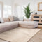Interiyou Fargo - Teppich Wohnzimmer 140x200 cm Beige - Kurzflor Waschbar und rutschfest - Flauschiger Fellteppich aus Kunstfell - weicher Langflor Fell