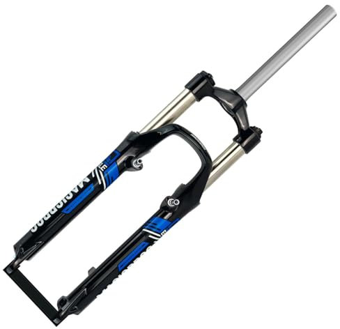 LYMFCFC Fourche À Suspension VTT 26 Pouces Fourche Mécanique en Alliage D'aluminium Tube Droit Commande D'épaule Fourche De Vélo De Montagne Disque/V Frein QR 9Mm Voyage 100Mm 1-1/8 D,26in