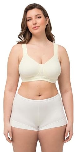 Ulla Popken Damen Wellness BH, Cremeweiß, 110D