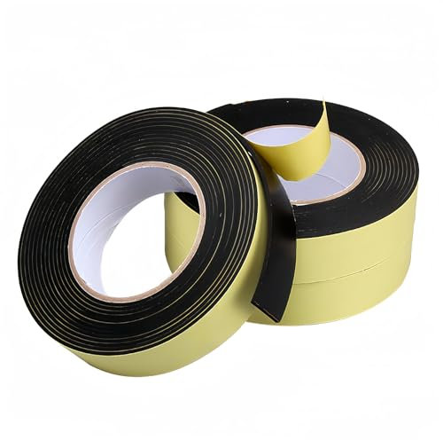 Unifizz 15mm x 5mm x 3m Foam Tape Sponge Single Sided Tape Adhesive Foam Tape Weather Strip Sticker Foam Glue Strip Sealing,1PC