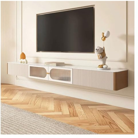 XXAD553TY TV Stand Household Floating TV Cabinet Wall Mounted, Hanging TV Cabinet Media Console, Floating LED Entertainment Center Wall Mounted TV Stand TV Cabinet(220 * 23 * 25cm)