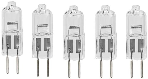 UGEFKMQ G5.3 Halogenlampen 12V 10W 20W 35W 50W 75W 100W Kapselglühlampen G5.3 20W 12V Halogen Stiftsockellampe Dimmbar Warmweiß 5PC 50W