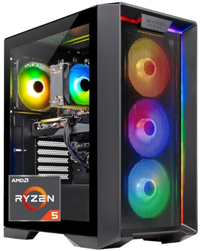 Skytech Nebula Gaming PC Ryzen 5 5500 3.6GHz (4.2GHz Turbo Boost), NVIDIA RTX 3050 6GB GDDR6, 500GB SSD, 16GB DDR4 RAM 3200, 650W Gold PSU, WLAN, Win 11