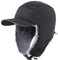 Magracy Chapeaux d'hiver chauds pour homme avec cache-oreilles - Chapeau de trappeur hydrofuge - Casquette de baseball réfléchissante, Noir , Taille unique