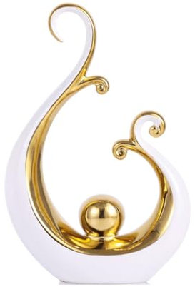 GZDDYUMYJX Ceramic Abstract Statues, Modern Statue for Home Decor, Shelf Decor, Room Decor, TV Stand Decor, Coffee Table Decor Aesthetics, Centerpiece