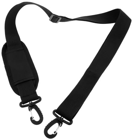 Lusofie Universeller Ersatz-Laptop-Schultergurt 62 Verstellbarer Handtaschengurt mit ultra-dickem festem Polster & langlebigen Haken Breiter Ersatz-Umhängetaschen-Schultergurt (Schwarz)