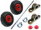 Rollentechnik Wagenbausatz mit 2 Lufträdern Ø260x85 mm, Achse 20x1,5 x 500 mm, Stellringen, Achsböcken und Starlockkappen