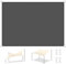 Voile d'ombrage rectangulaire imperméable et anti-UV pour jardin/cour/plage/piscine - 3 x 10 m - Gris foncé