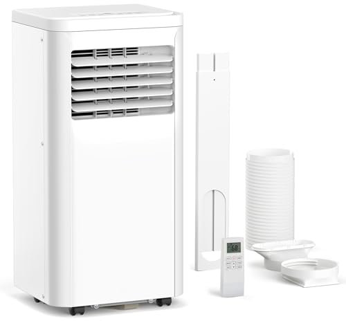ZAFRO 8000BTU 3 en 1 aire acondicionado portátil, aire acondicionado con 3 velocidades, i AC con control remoto/temporizador/visualización LED