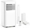 ZAFRO 8000BTU 3 en 1 aire acondicionado portátil, aire acondicionado con 3 velocidades, i AC con control remoto/temporizador/visualización LED