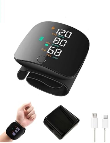 Misuratore di Pressione da Polso Digitale Parlante – Voce in Italiano, Display LCD, Rileva Battito Cardiaco, Memoria Integrata, Facile da Usare, Portatile per Casa e Viaggio