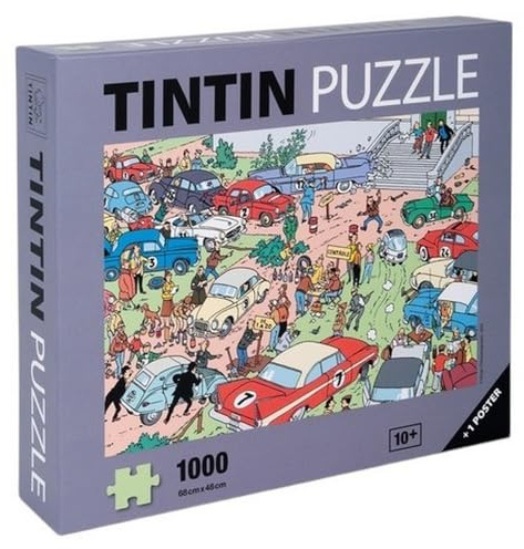 Puzzle 1000 Teile Tintin, Rallye von Moulinsart + Poster 68 x 48 cm (81566)