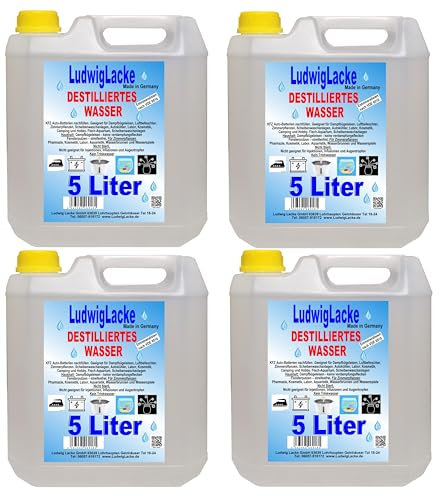 Eau distillée - 4 bidons de 5 litres - Qualité supérieure