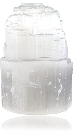 Budawi® Selenit Tower Kaskade Quellstein Rohstein Brunnenstein für Zimmerbrunnen