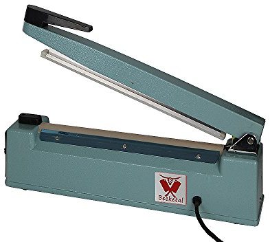 Beeketal 'BP300FS' Profi Impuls Tisch Schweißgerät (keine Aufwärmzeit) mit 300 mm Schweißlänge und 8 mm Schweißbreite, Folien Schweißzeit von 1-8 Sek., Balkenschweißgerät mit Gusseisen Gehäuse