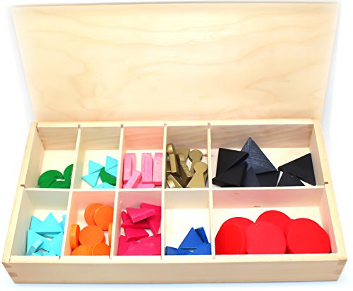 Edufun 91217 Montessori Basic Grammar Symbols 10 Wortartensymole Set pädagogisches Lernspielzeug Grammatik Holzspielzeug zur Sprachförderung für Kindergarten Vorschule und Grundschule