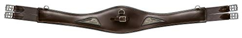 Equiline Sattelgurt Leder anatomisch beidseitg elastisch (130 cm, Marrone)
