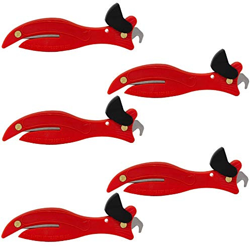Fish 200 Original Enclosed Blade Safety Box Cutter (5, Red)