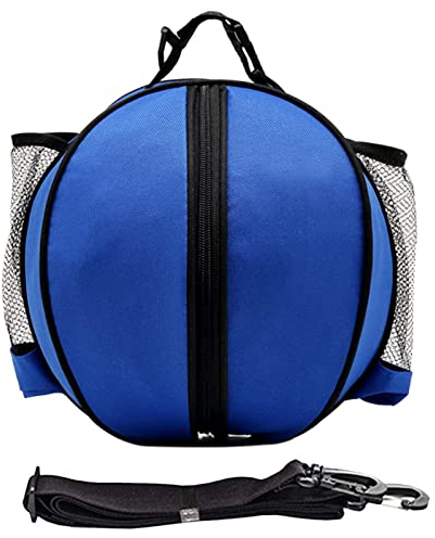 goldmiky ASEOK Basketball Ttasche, Praktisch, Tragbar, Groß, Tasche für Basketball, Fußball, Aufbewahrungstasche mit Schultergurt, Outdoor-Sport, Schulterball, Fußball, Trainingstasche, Zubehör, Blau