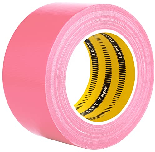 LLPT Klebeband Gewebeband Premium-Qualität 60 mm x 30 m x 0,23 mm Rückstandsfreier, Starker Klebstoff Farbe Rosa(DT251)
