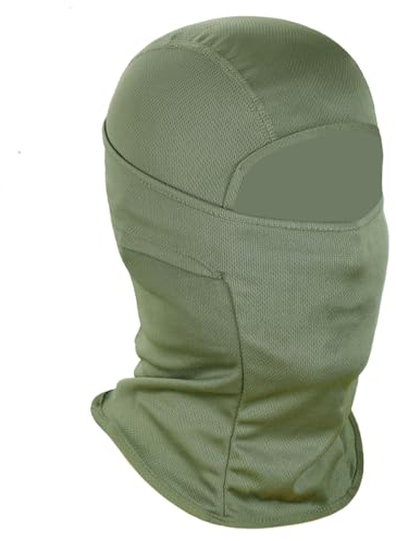 Achiou Skimaske für Herren Damen, Sturmhaube, Gesichtsmaske, Shiesty Maske, UV-Schutz, leicht, für Motorrad, Snowboard, Grün