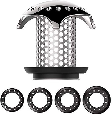Abflusssieb Abfluss Haarfänger Badewanne sinken Sieb 304 Edelstahl Abfluss Catcher Anti-Rost Abflusssieb Dusche Haarfänger Kompatibel Match Drain Größe von 3.5cm bis 4.5cm
